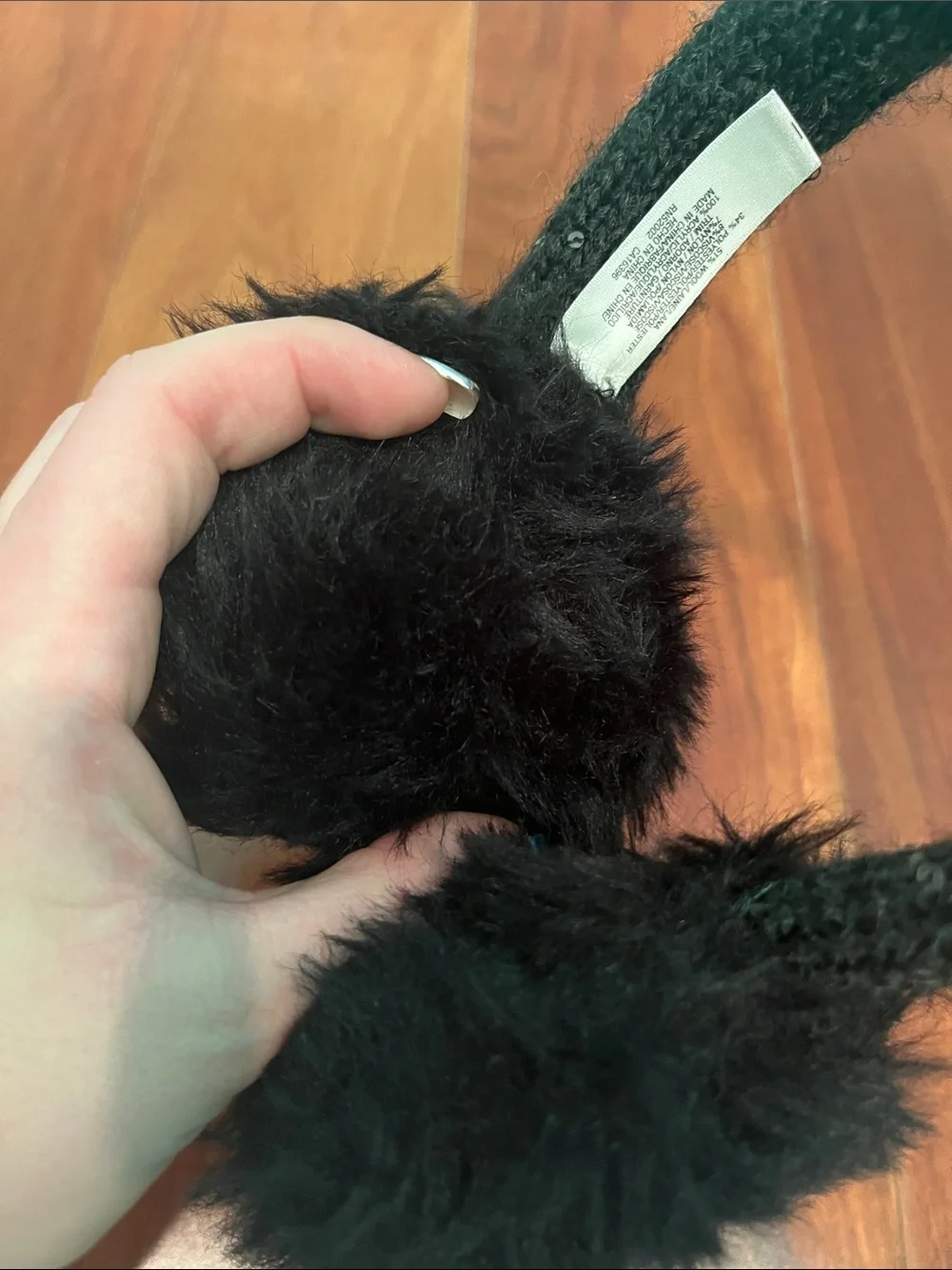 Juicy Couture Black Faux Fur Earmuffs